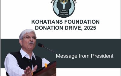 Kohatians Foundation DONATION DRIVE 2025. Message from President